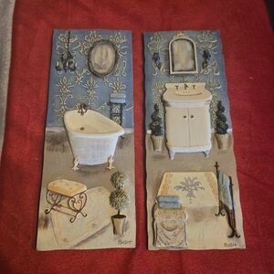 Vintage Bathroom Wall Art Decor